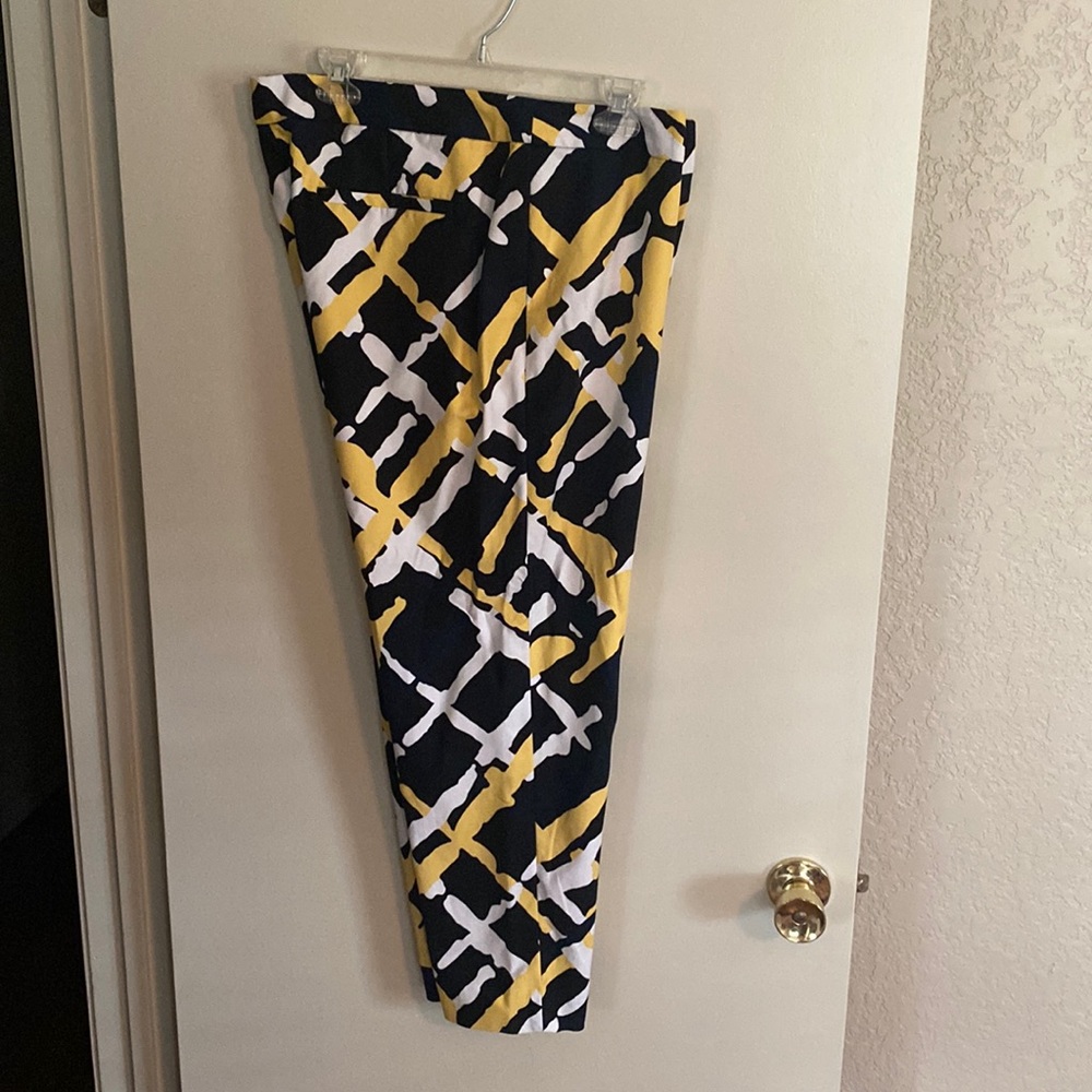 Black & yellow ankle pant